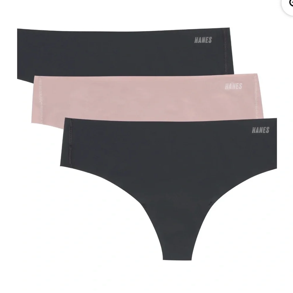 2 Hanes Moves Women’s No Show Thong Underwear, 3-Pack